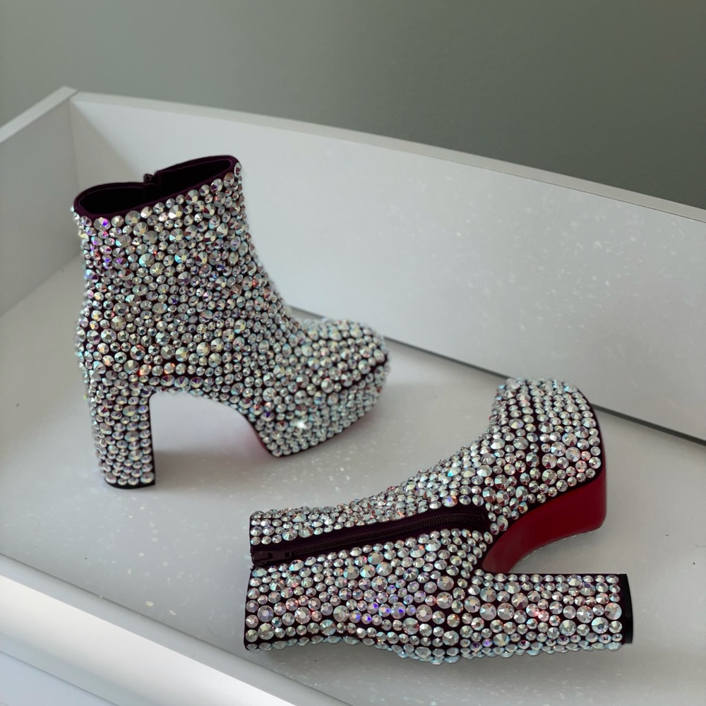 SOLD! RARE Christian Louboutin STRASS Boots - Picture 9 of 17
